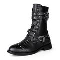 Homme Bottes Bottes de motard Bottes de Combat Bottes Moto Rétro Vintage Décontractées Britanique Extérieur Polyuréthane Chaud Confortable Antidérapantes Bottine / Demi Botte Fermeture Noir Automne