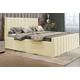 Plush Fabric Cream Ottoman Sleigh Bed Frame - 5 Sizes | Wowcher