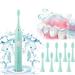 kosheko Electric Toothbrush Electric Toothbrush with 8 Brush Heads 5 Cleaning Modes IPX7 Water Proofing-Newly Upgraded Electric Toothbrush Longer Life Faster Charging Green