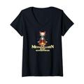 Damen Meditation Yoga Design Meowditation Katze T-Shirt mit V-Ausschnitt