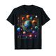 Planet Art Bunte Geometrische Grafik Motiv Planet T-Shirt