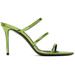 Green Metallic Heeled Sandals