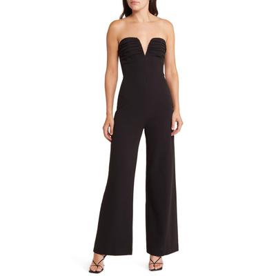 Strapless Wide Leg Jumpsuit