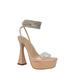 Avril Lucite Strap Crystal Embellished Sandal