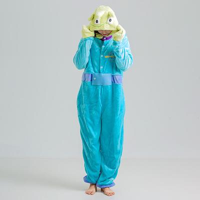 Kid's Adults' Kigurumi Pajamas Alien Character Onesie Pajamas Flannel Fabric Cosplay For Men and Women Boys and Girls Carnival Animal Sleepwear Cartoon Festival / Holiday Costumes / Leotard / Onesie