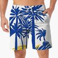 Coconut Tree Printed Men's Board Shorts Swim Shorts Hawaiian Shorts Swim Trunks Drawstring with Mesh lining Elastic Waist Holiday Beach Short