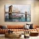 Large handmade Brooklyn Bridge Canvas painting hand painted Wall Art Abstract New York Cityscape Oil Painting on Canvas Modern Manhattan painting for Living Room bedroom artwok painting