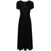 Cut-out Ribbed Midi Dress - Black - Maje Dresses