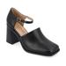 Bobby Tru Comfort Block Heel Square Toe Pumps - Black - Journee Collection Heels