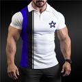 Stripe Men's Sportswear 3D Print Polo Shirt Golf Polo Outdoor Daily Wear Streetwear Polyester Short Sleeve Turndown Polo Shirts Wine Ocean Blue Summer S M L Micro-elastic Lapel Polo