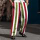 Stripe Vintage Men's 3D Print Pants Trousers Outdoor Street Wear to work Ugly Christmas Polyester Red Blue Gold S M L High Elasticity Pants