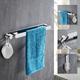 Towel Bar and Towel Rack with Hooks New Design Stainless Steel Bathroom Towel Rack Wall Mounted Painted Finishes 1pc