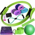 Yoga Fitness Eleven Piece Set with Ribbon Latex Silk Hip Ring Latex Elastic Ring Yoga Ball Stretching Band Pilates