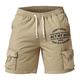 Don't Let The Old Man In Men's Cargo Shorts Lightweight with Multi Pockets Drawstring Elastic Waist Daliy Outdoor Short