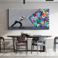 Street Art Handmade Hand Painted Graffiti Art Oil Painting Wall Art Urban Style Canvas Banksy Style Canvas Graffiti Art Modern Home Decor Rolled Canvas No Frame