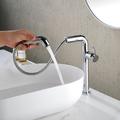 Bathroom Sink Faucet - Rotatable / Pull out / Classic Chrome / Nickel Brushed / Electroplated Centerset Single Handle One HoleBath Taps