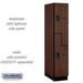 SalsburyIndustries 24 in. 1 Wide Double Tier S Style Extra Wide Designer Wood Locker - Mahogany