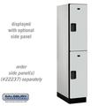 SalsburyIndustries Double Tier 1 Wide Extra Wide Designer Wood Locker- Gray - 24 in. Deep