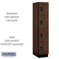 SalsburyIndustries 24161MAH 21 in. 1 Wide Four Tier Extra Wide Designer Wood Locker - Mahogany