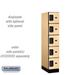 SalsburyIndustries Five Tier Box Style Tier 1 Wide 5 ft. X 21 in. Designer Wood Locker - Maple