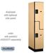 SalsburyIndustries 24 in. 1 Wide Double Tier S Style Extra Wide Designer Wood Locker - Maple