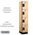 SalsburyIndustries 24168MAP 18 in. 1 Wide Four Tier Extra Wide Designer Wood Locker - Maple