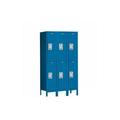 Salsbury Industries Standard Metal Locker-Double Tier-3 Wide-Blue-Assembled