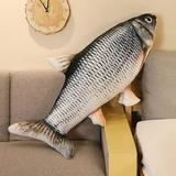 Simulation Funny Fish Plush Toys Cute Stuffed Fish Pillow Soft Animal Carp Plush Pillow Creative Sleep Cushion Girls Gift 30cm caoyu