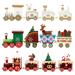 Christmas Train Ornaments 3pcs Christmas Train Ornament Wood Craft Home Shop Window Display Decoration