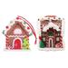 Christmas Gingerbread House Ornament for Tree Hanging Decors Resin Decorations Holiaday Action Figure Pendant 2 Pcs