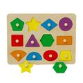 Block Puzzle Jigsaw Geometric Matching Board Shape Recognition Eye-Hand Coordination Concentration 1-3 Years Baby Puzzle Toys