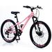 Mountain Bike for Girls and Boys Mountain 24 inch shimano 7-Speed Bike Pink
