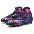 Soccer Cleats Mens Soccer Shoes Boys Professional High-Top Football Boots Indoor Outdoor Competition Training Shoes Comfortable Turf Football Shoes