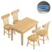 Mini House Furniture Home Decor Tables and Chairs Dining Set Dollhouse DÃ©cor Child Wooden Bamboo