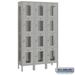 Salsbury 84365GY-A 3 x 6 x 15 in. Four Tier Extra Wide Vented Metal Locker Gray - Assembled