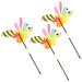 3 Pcs Dragonfly Windmill Stake Decor Toy Colorful Windmills Spinner Pvc Child