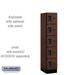 SalsburyIndustries Five Tier Box Style Tier 1 Wide 5 ft. X 18 in. Designer Wood Locker - Mahogany