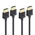 Cable Matters 2-Pack Ultra Thin HDMI Cable 10 ft Support 4K@60Hz Ultra Slim HDMI Cable 4K Rated with Ethernet HDR Support for PS5 Xbox Series X/S RTX4090/3090 RX 7900/7800 Apple TV and More