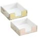 Marble Tray Serving 2 Pcs Note Box Organizer for Desks Storage Shelf Stationery Countertop Rack White Office