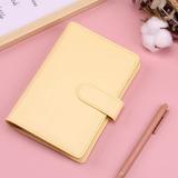 Apepal Home Decor A6 PU Leather Notebook Binder Binder Refillable Paper With Pretty Ring Binders Binder Cover For Personal Planner Budget Organizer Yellow One Size