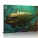 Nawypu Nautilus Jules Verne Submarine Poster Canvas Painting Print Wall Art Picture Canvas Painting Posters Poster for Room Aesthetic Posters & Prints on Canvas Wall Art Poster for Room