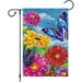 Spring Flower Floral Gard Flag 12x18 Double Sided Vertical Burlap Welcome Spring Butterfly Yard Flags for Seasonal Outside Outdoor Spring Summer ration (ONLY FLAG)