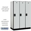 Salsbury Industries 18 in. Wide Single Tier Designer Wood Locker Gray - 3 x 6 ft. x 21 in.