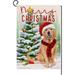 Christmas Dog Gard Flag 12x18 in Double Sided Merry Christmas Trees Farmhouse Winter Holiday Outside rations Yard Flag