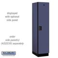 Salsbury Industries 18 in. Wide Single Tier Designer Wood Locker Blue - 1 x 6 ft. x 21 in.