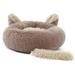 Cute Plush Cat Bed Round Thicken Dog Nest Winter Warm Pet Mat Dog Sleep Non-slip Cat House Puppy Sofa Beds 40/50/60cm