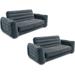 LLBIULife 2 in 1 Inflatable Pull Out Sofa and Queen Size Air Bed Mattress with Cup Holders for Indoor and Outdoor Use for Adults (2 Pack) Charcoal Gray