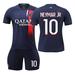10 Neymar Jr 2023-2024 Paris Saint-Germain Soccer Jersey Activewear for Kids and Adults