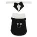 Dog Suit Soft Breathable Fashionable Bow Tie Puppy Costume for Wedding Birthday Party Black S