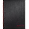 Black n Red Notebook Business Journal 11 x 8-1/2 70 Sheets Ruled Optik Paper Scribzee App Hardcover Wirebound Black (K67030)